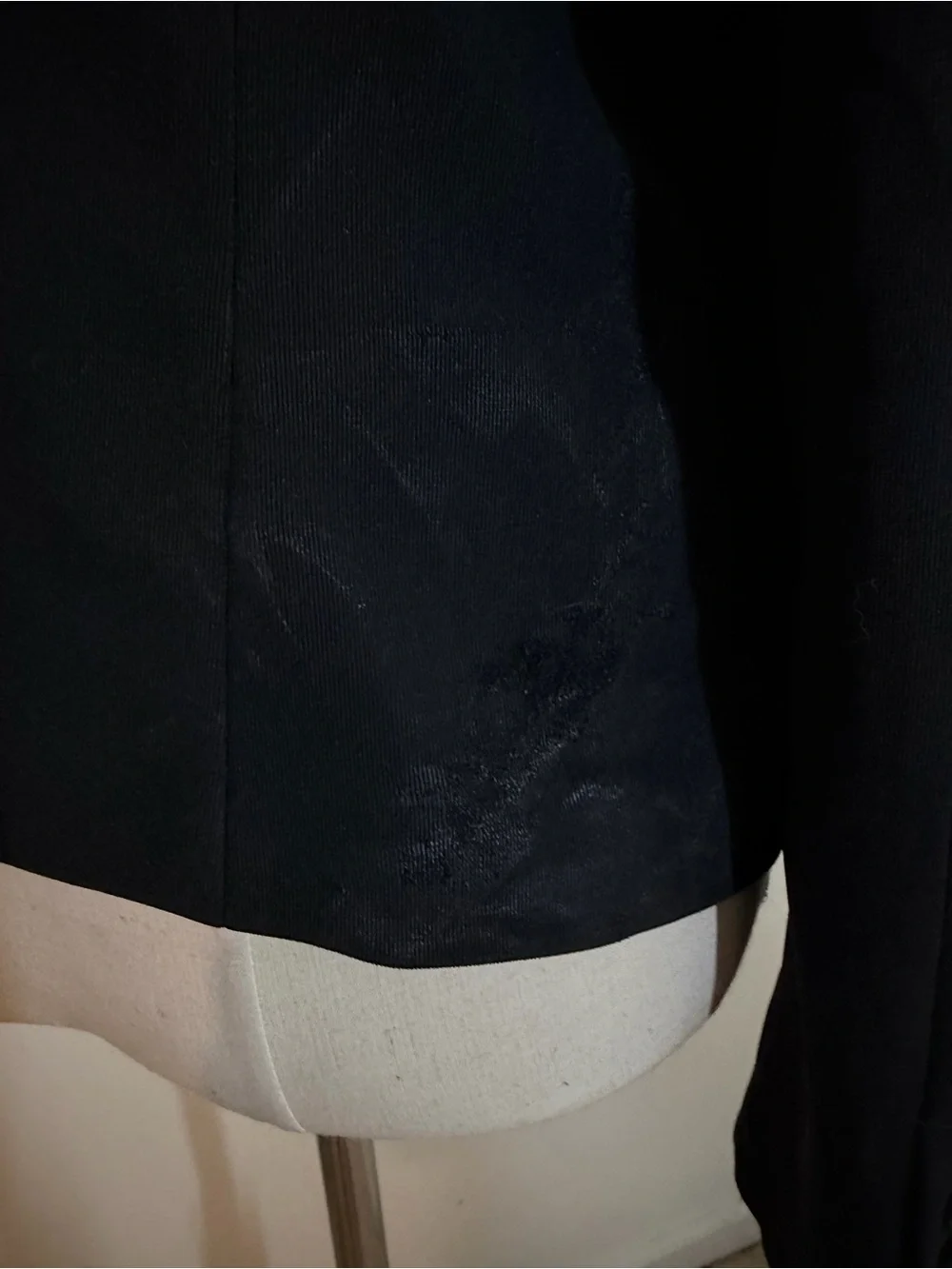Boston Proper Women’s Black -SZ S- Open Front Asymmetrical Hem Blazer